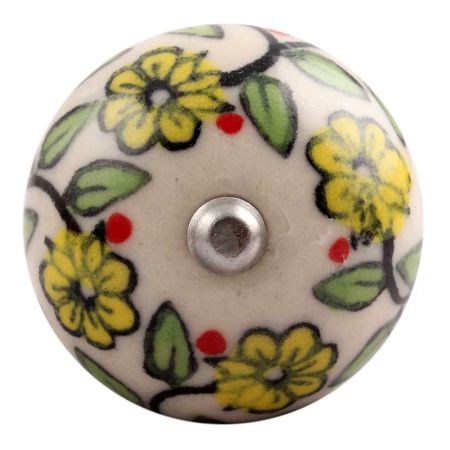 Green Leaf Floral Ceramic Wine Stopper